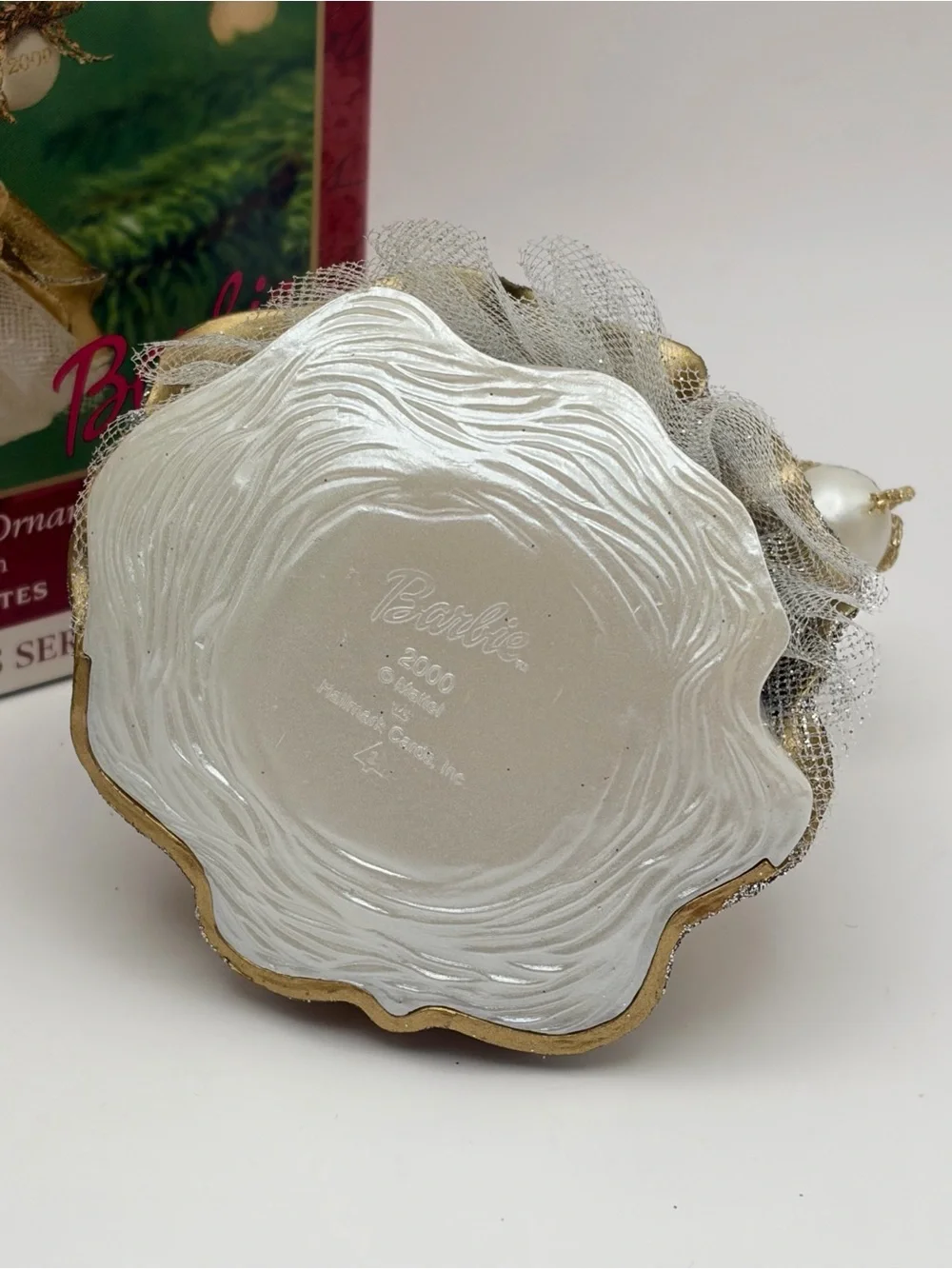 Hallmark Keepsake Ornament 2000 Celebration BARBIE Ornament Special Edition Gold